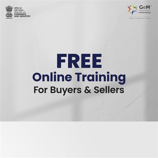 🗓️GeM's FREE Weekly #TrainingCalendar for October is Here! Whether you're a buyer or a seller, GeM has FREE online training sessions tailored just for YOU. Learn to navigate GeM like a pro with our exciting lineup of sessions. Check out our entire schedule at https://bit.ly/GeMTrainingCalendar and join the WebEx link given there! Ministry of Micro, Small and Medium Enterprises,Government of India Department of Commerce, GoI #GeMIndia #TrainingwithGeM #GeMTraining #freeonlinetraining #TuesdaySpo