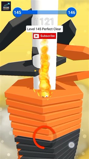 Stack Ball 🔥 Level 144 Perfect Clear in One Go 😱 | Insane Speed Run! #gaming #stackball #games