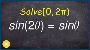 Solve a trigonometric equation using the double angle formulas
