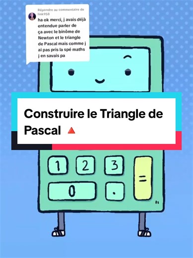 Construire un triangle de Pascal. On utilise les propriétés de calcul des coefficients binomiaux pour trouver les coefficients voulus. Ça sert à Ça @AlgèBrille Exceller en maths🔥 Et Ça @AlgèBrille Exceller en maths🔥 Demo du binome @AlgèBrille Exceller en maths🔥 #cejour-là #triangle #pascal