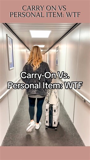 Carry-on vs. personal item👇 It can be tough to know the best way to optimize your items for ease of travel! “Carry-on” is normally larger in size and needs to be stowed in the above airplane compartments during your flight. “Personal item” is smaller and must fit under the seat in front of you. Think purse, backpack, briefcase, etc. Hi!👋I’m Katie from @go.with.katie and if you like travel humor, travel tips that are actually relevant, and unique things to do in bucket list destinations, I sugg