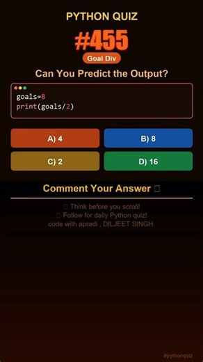 Python Quiz #455 — Can You Predict the Output? #shorts #python