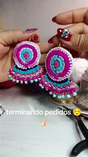Aretes mandala a crochet 🌷