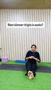 Effective exercises to reduce thigh fat in weeks. . #ThighWorkout #SlimThighs #LegDay #FatBurn #HomeWorkout | Aarogyam Yoga Studio