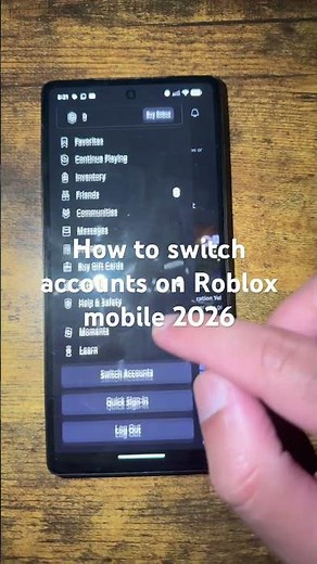 How to switch accounts on Roblox mobile 2026