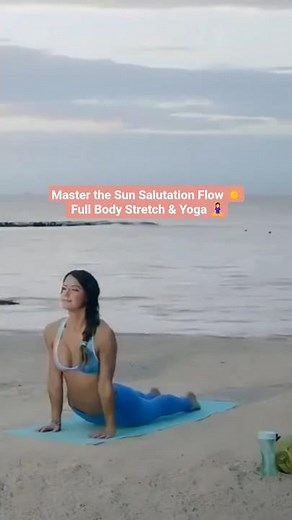 Master the Sun Salutation Flow ☀️ Full Body Stretch & Yoga 🧘‍♀️ #toneitup #yoga #yogaflow