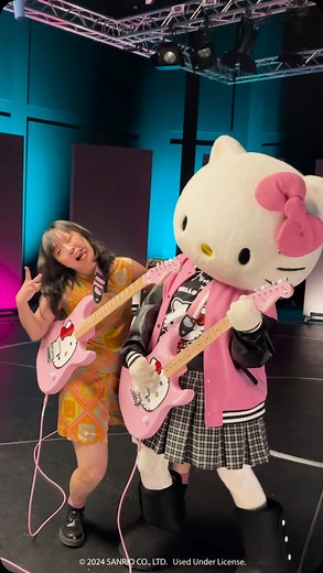 Fender on Instagram: "Hello Kitty 🤝 Us. Get a behind-the-scenes look at the best day ever, on set with @HelloKitty and @yoyoyoshiechan from @otobokebeaver. 🫶"
