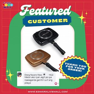 Thank you for choosing EDMARK products Ma'am CHENG! You’re the heart of our business! Looking forward to more transaction with you. God bless! 🥰💖 Please visit, follow, like and share our official sites to keep you updated! Website Store: edmarklivemall.com Facebook Official Account: www.edmarklivemall.com.ph Tiktok Account:https://www.tiktok.com/@edmarklivemallofficial Instagram Account: https://www.instagram.com/edmarklivemall_official https://edmarklivemall.com/col.../kitchen/products/smart-