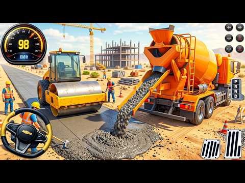 Real Construction Simulator - Excavator & Cement Mixer Road Construction (Android GamePlay) #2