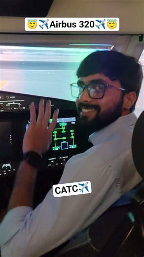 Airbus 320 is ready to take off 😇✈️ CATC training pilot training #aaiatc #atc #pilot #aeroplane