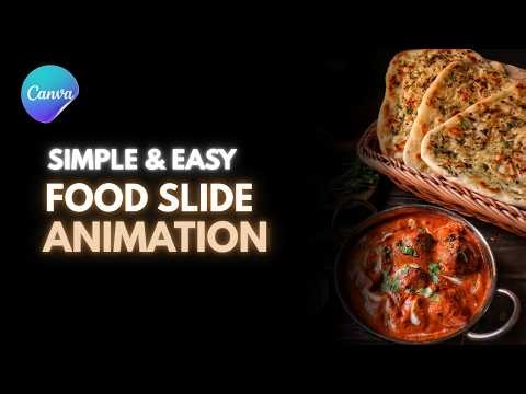Food Slide Animation in Canva