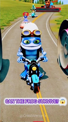 🏍️ Frog Bike vs Giant Rollers Challenge 🤯 | Who Will Win? #Shorts