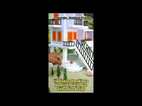 timelapse of making a beautiful mini house with a nice design #youtube