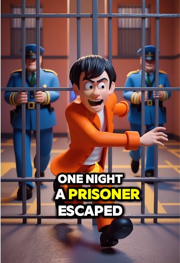 The escaping prisoner 👮‍♂️ #quiz #storytime #animation