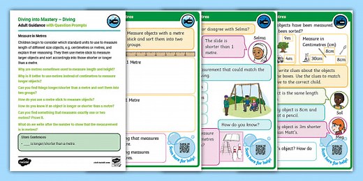 Year 2 Diving into Mastery: Step 2 Measure in Metres Activity Cards