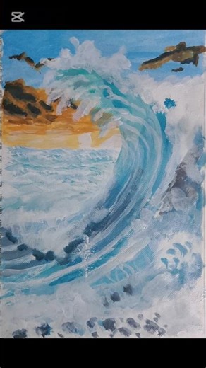 Aesthetic wave drawing #art #aesthetic #wave #painting #art #of #anything