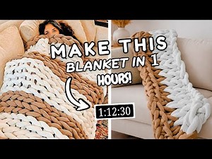 DIY Giant Cloud Blanket | Step-by-Step Tube Yarn Tutorial for Beginners