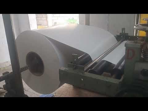 How to cut reel to sheet paper | paper cutting machine | paper sheeter mc