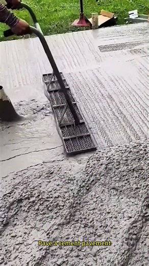Pave a cement pavement