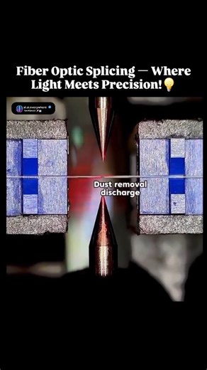 Technicians use microscope-level precision and a tiny electric arc to melt two fiber ends into one flawless connection — letting data flow almost as if through a single, unbroken beam of light. 🌈💾 🎥 Credit: @signalfirefiberfusionsplicer #aiaieverywhere #FiberOptics #InternetBackbone #Technology #Engineering #Innovation #FutureTech #DataTransfer #LightSpeed #reels #viral #explorepage | Ai.ai.everywhere
