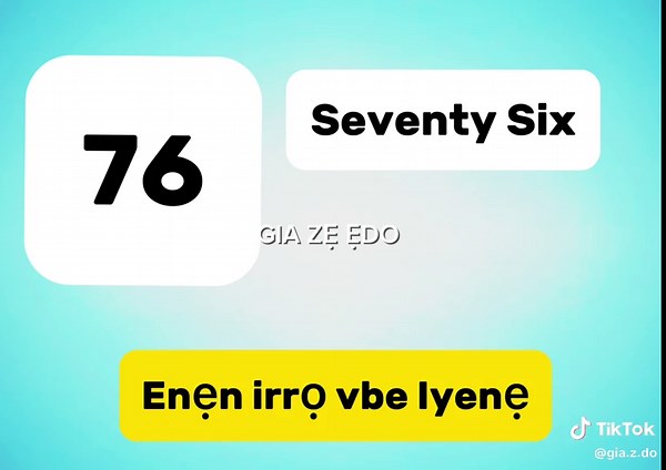 Counting in Edo Language: Numbers 61 to 80