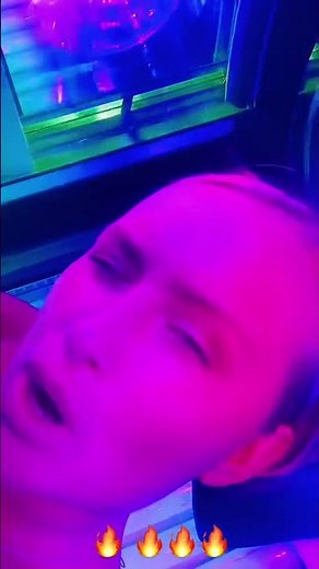 Girl relaxing in tanning bed: beauty and uv exposure#tanningbed #beautyroutine