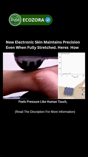 Stretchable E-Skin Gives Robots Human Touch 🤖 #robotics #innovation #shorts