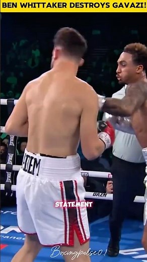 Ben Whittaker DESTROYS Gavazi in Round 1! New WBC Silver Champ! #boxing #boxingnews #shorts