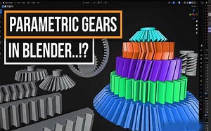 Blender插件：实用三维齿轮制作插件 Precision Gears V0.08