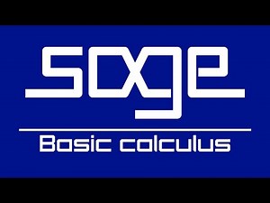 SageMath for Beginners. Part 2: basic calculus