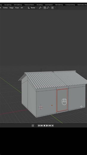 house modeling in 50 second in blender || Time - Lapse Modeling #3dforbeginners #blender