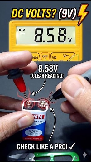 How to check DC voltage using Multimeter #electronics #experiment #project #diyelectronics
