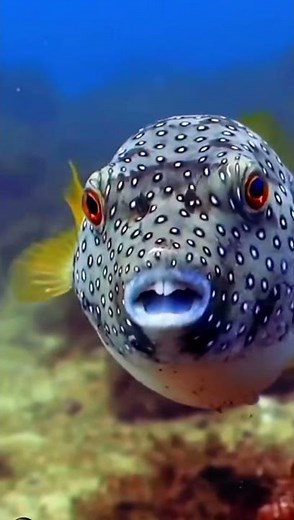 White Spotted Puffer Fish #pufferfish #scubadiving