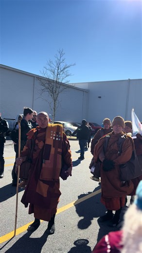 Buddhist Monks Walking for Peace in Georgia