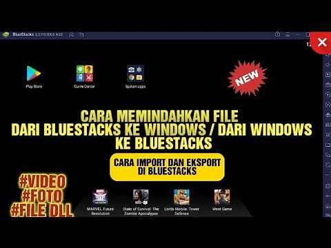 CARA MEMINDAHKAN FILE DARI BLUESTACKS KE WINDOWS || CARA IMPORT DAN EKSPORT FILE DI BLUESTACKS