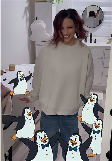 We know who wears the pants. #pooks #dadjokes #penguins #marypoppins | penguins