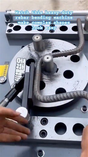 High-Speed Rebar Bending Machine in Action #RebarBender #CivilEngineering #SteelFabrication