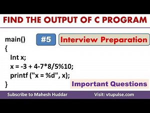 #5 Find the Output, C Programming Question and Answer, Campus Interview Preparation