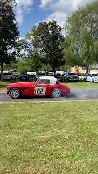 Austin Healey 3000 Mk3 in action and burnout at Prescott Speed hillclimb | Prescott Historic 2025