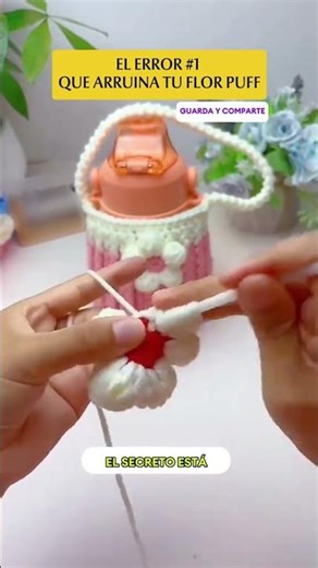 Haz flores puff perfectas con este simple consejo #crochet