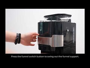 Electactic Drip Coffee Maker with Grinder (CM8025) | Display Overview & Pre-Cleaning Guide