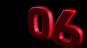 Numbers, 3D Numbers, Countdown. Free Stock Video
