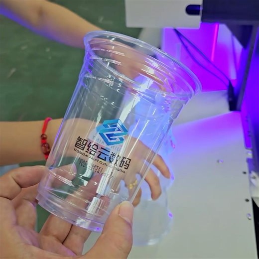 Plastic cup printing by uv single pass printer #singlepassprinter #plasticprinting #onepassprinter