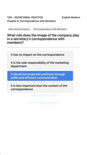 Secretarial Practice 12th Chapter 6 Correspondence with Members