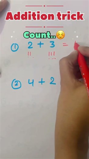 Addition ka easiest trick 😍Line method se add karna sikho ✍️Beginners ke liye 💯 #Addition#shorts