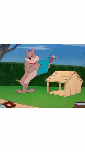 comedycity.in on Instagram: "🎬 “The Dog House” (1952) is a Tom and Jerry cartoon directed by Hanna-Barbera where Spike the bulldog attempts to build his dream home. His efforts are constantly ruined by the,,Tom and Jerry, chase, which forces Spike to repeatedly rebuild. The short features Spike losing his temper, with comedic, repetitive scenes of destruction, including a notable moment where he paints Tom’s tail red. Spike tries to build a new doghouse in the garden, but Tom’s pursuit of Jerry