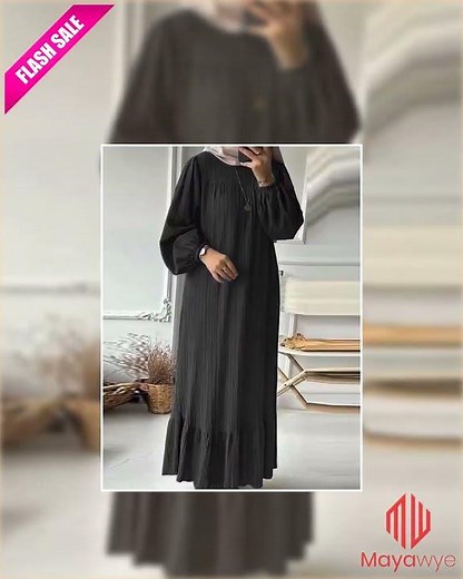 Full Size Textured Balloon Sleeve Maxi Dress Plus Size