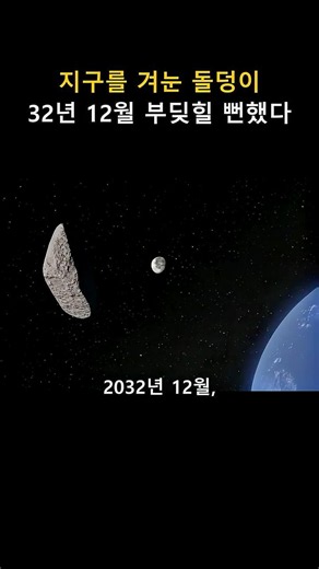 2032년 12월 지구에 부딪힐 뻔했던 운석, 2024 YR4.