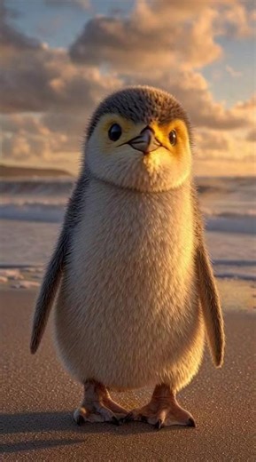 cute fluffy yellow eyed penguin chick hoiho, one of New Zealand's rarest penguins #hoiho #penguin