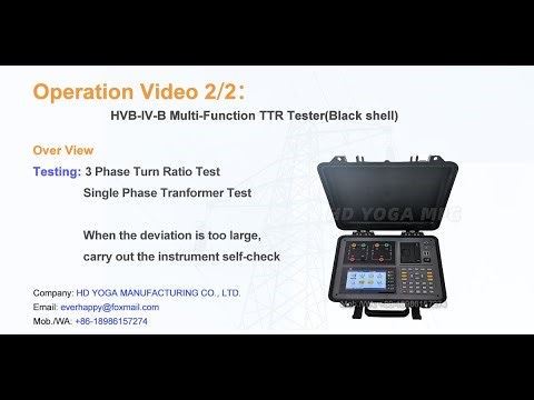 Video 2 of HVB-IV-B Transformer Turn Ratio Tester-HD YOGA MFG